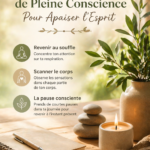 un livre ouvert, une bougie allumée et une plante posée sur une table