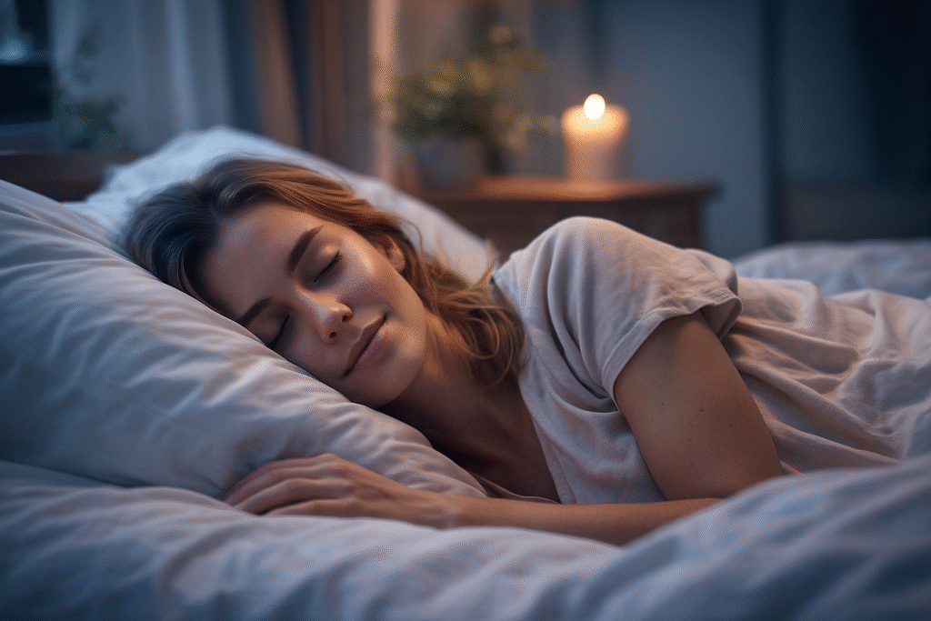femme en train de dormir dans son lit