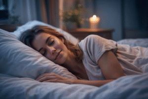 femme en train de dormir dans son lit